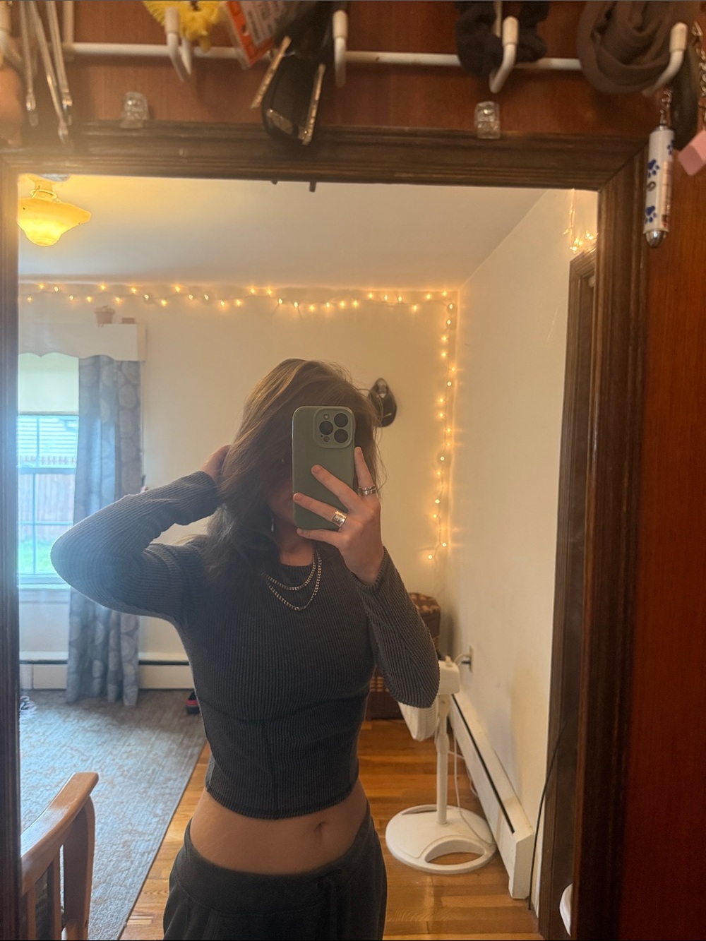 Wild Fable Gray Ribbed Cropped Sweater